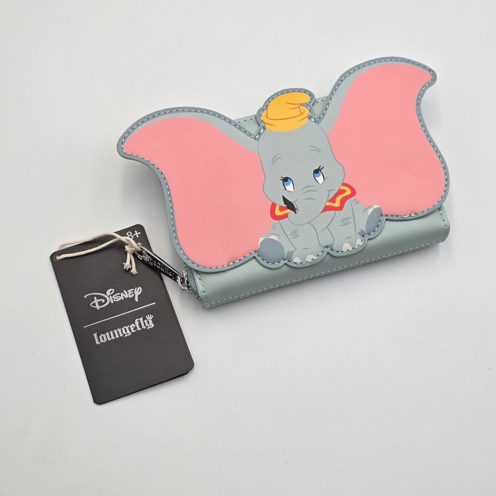 Loungefly Disney Dumbo Figural Dumbo Small Zip Wallet New